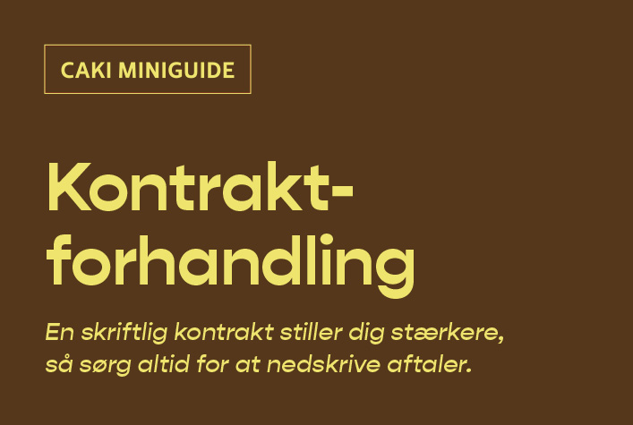 Kontraktforhandling for kunstnere