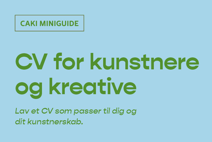 CV for kunstnere og kreative