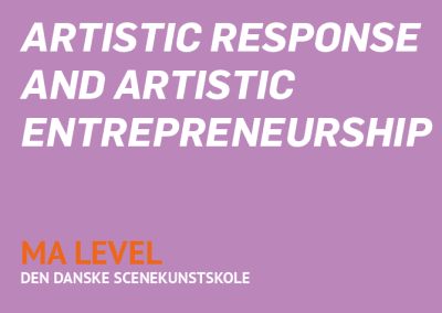 Artistic response and artistic entrepreneurship / MA