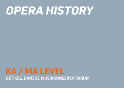 Opera history / MA